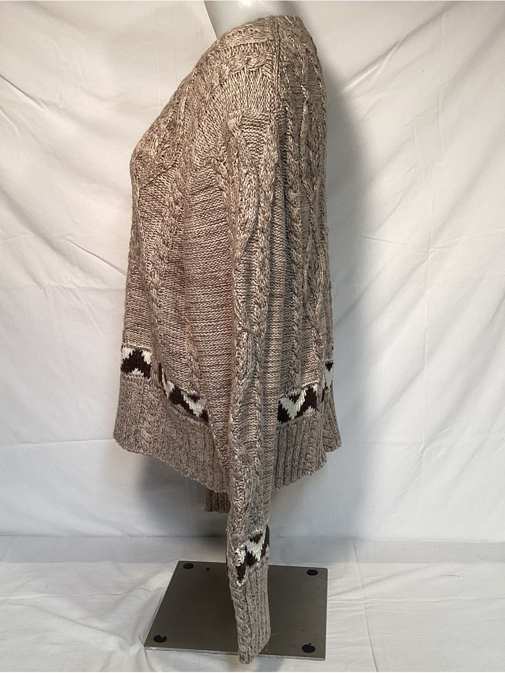 Polo Ralph Lauren Women’s Cable Knit Sweater Aztec Design Trim Size XL - Picture 7 of 15